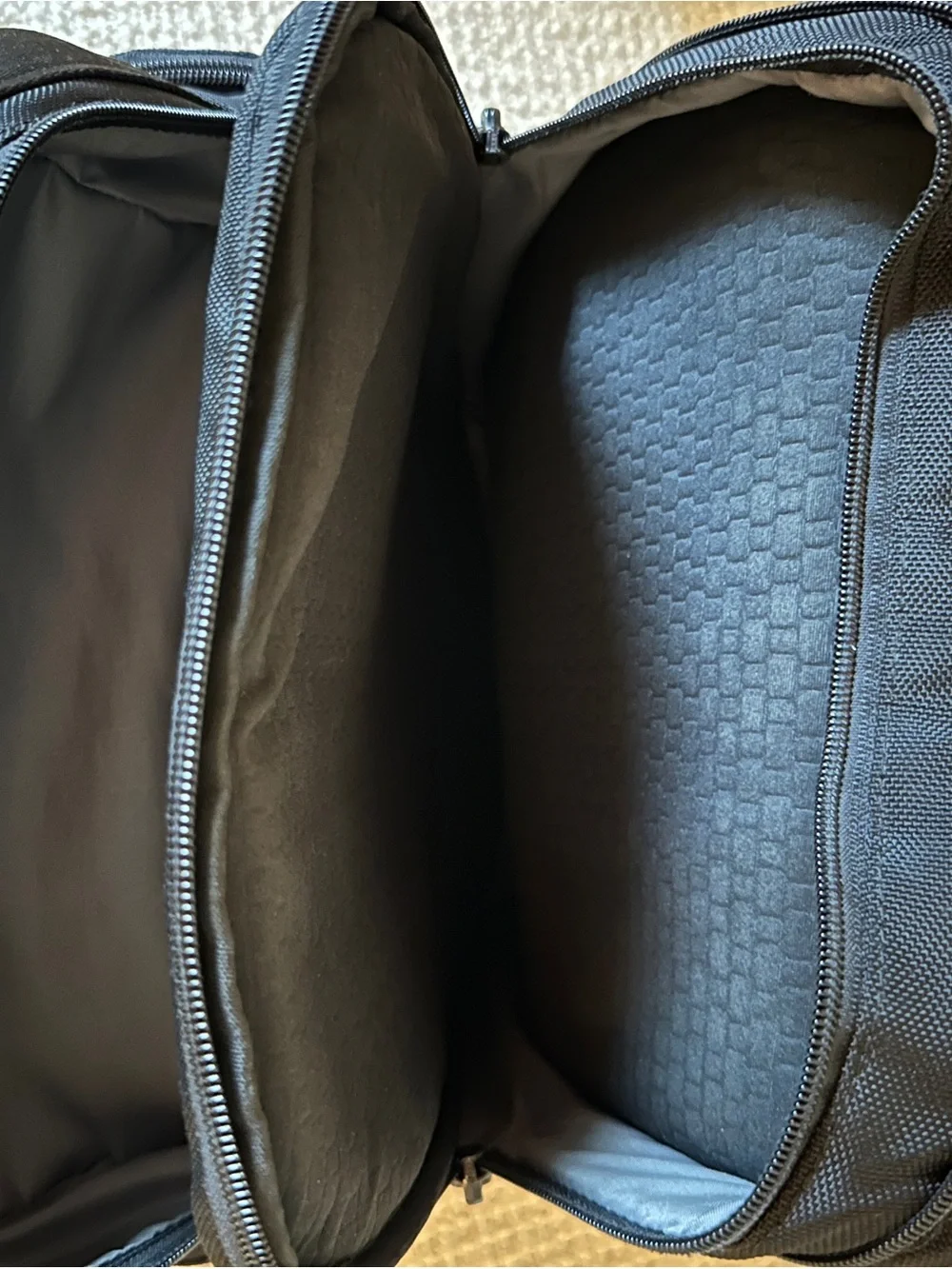 Tumi Black Nylon Backpack with Gray Trim